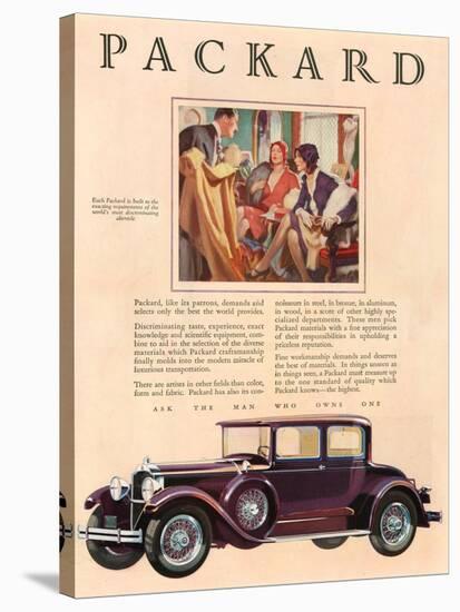 Packard, Magazine Advertisement, USA, 1929-null-Stretched Canvas