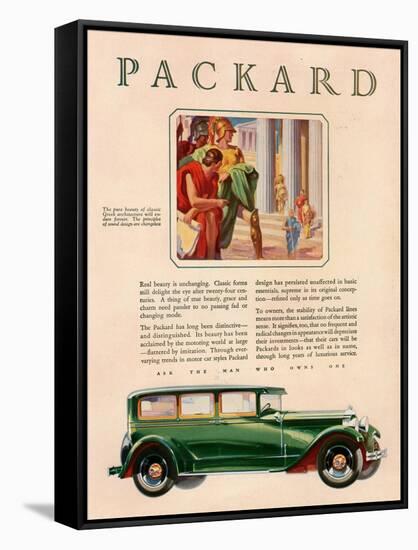 Packard, Magazine Advertisement, USA, 1929-null-Framed Stretched Canvas