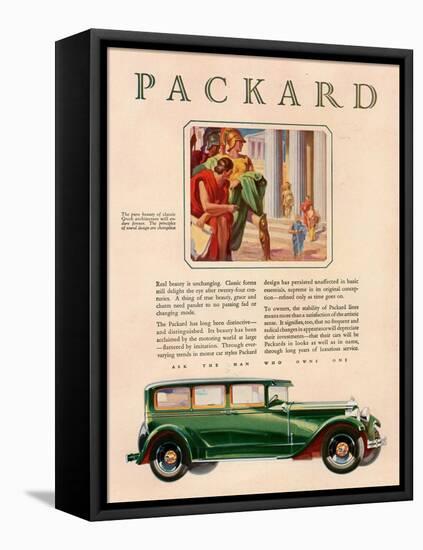 Packard, Magazine Advertisement, USA, 1929-null-Framed Stretched Canvas