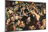 Packed New Years Party-null-Mounted Giclee Print