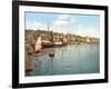 Packet Boat on the Touques River, Trouville, Pub. 1900-null-Framed Giclee Print