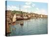 Packet Boat on the Touques River, Trouville, Pub. 1900-null-Stretched Canvas