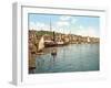 Packet Boat on the Touques River, Trouville, Pub. 1900-null-Framed Giclee Print