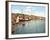 Packet Boat on the Touques River, Trouville, Pub. 1900-null-Framed Giclee Print