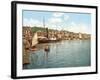 Packet Boat on the Touques River, Trouville, Pub. 1900-null-Framed Giclee Print