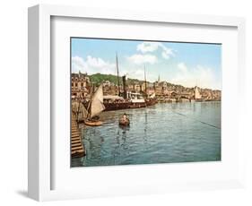 Packet Boat on the Touques River, Trouville, Pub. 1900-null-Framed Giclee Print