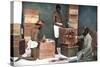 Packing and Weighing Tea for Export on a Ceylon (Sri Lank) Estate, 1905-null-Stretched Canvas