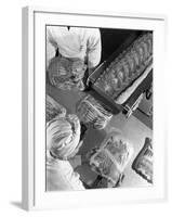 Packing Bacon Rashers, Danish Bacon Company, Selby, North Yorkshire, 1964-Michael Walters-Framed Photographic Print