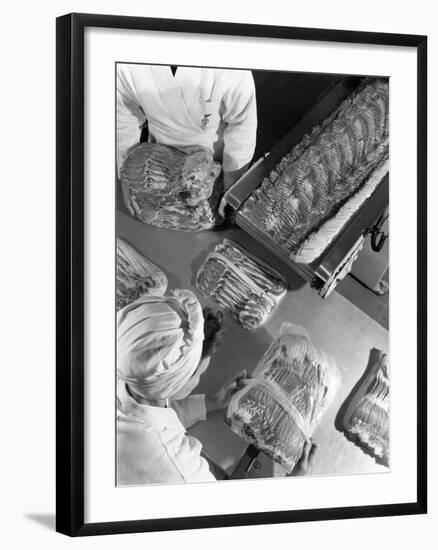 Packing Bacon Rashers, Danish Bacon Company, Selby, North Yorkshire, 1964-Michael Walters-Framed Photographic Print