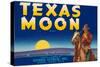 Packing Crate Label, Texas Moon-null-Stretched Canvas