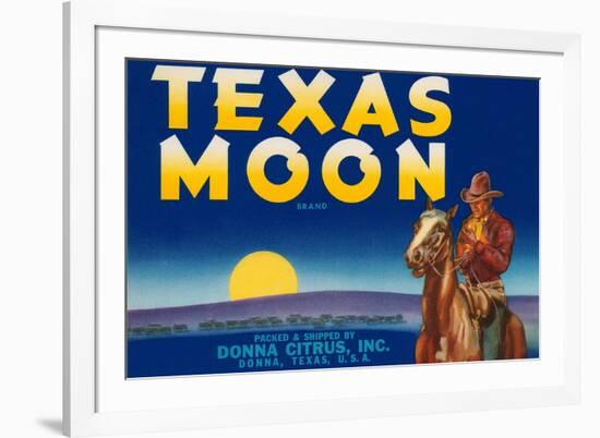 Packing Crate Label, Texas Moon-null-Framed Premium Giclee Print