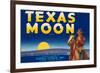 Packing Crate Label, Texas Moon-null-Framed Premium Giclee Print