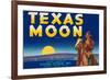 Packing Crate Label, Texas Moon-null-Framed Premium Giclee Print