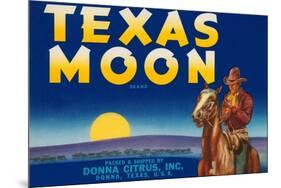 Packing Crate Label, Texas Moon-null-Mounted Premium Giclee Print