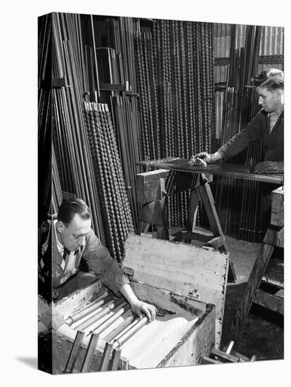 Packing Drill Bits and Pneumatic Bits at a Steel Foundry, Sheffield, South Yorkshire, 1962-Michael Walters-Stretched Canvas