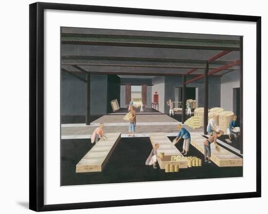 Packing in Cases for Europe-null-Framed Giclee Print