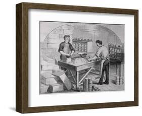 Packing of Margarine for Retailers-null-Framed Giclee Print