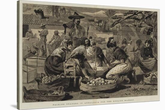 Packing Oranges in Andalusia for the English Market-Edwin Buckman-Stretched Canvas