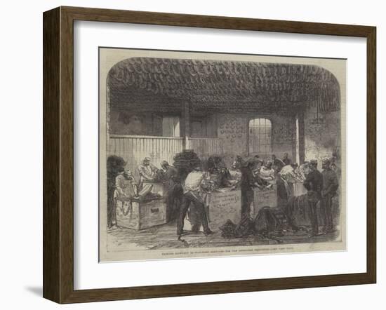 Packing Saddlery in Woolwich Dockyard for the Abyssinian Expedition-Charles Robinson-Framed Giclee Print