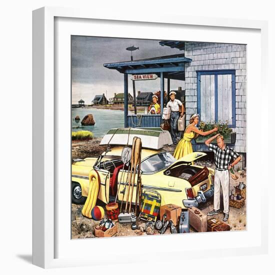 "Packing the Car", September 8, 1956-Stevan Dohanos-Framed Giclee Print