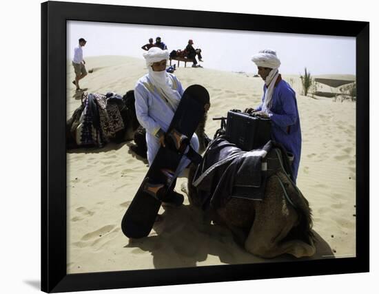 Packing up a Camel, Morocco-Michael Brown-Framed Photographic Print