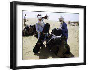 Packing up a Camel, Morocco-Michael Brown-Framed Photographic Print