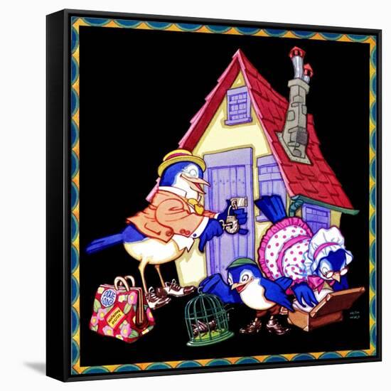 Packing Up to Head Home - Child Life-Keith Ward-Framed Stretched Canvas