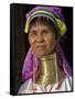 Padaung Woman of Karen Sub-Tribe Wearing Brass Necklace Which Elongates the Neck, Burma, Myanmar-Nigel Pavitt-Framed Stretched Canvas