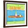 Paddle Boat Gnome-Hugo Edwins-Framed Art Print