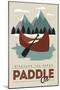 Paddle on (Canoe) - Discover the Parks-Lantern Press-Mounted Art Print