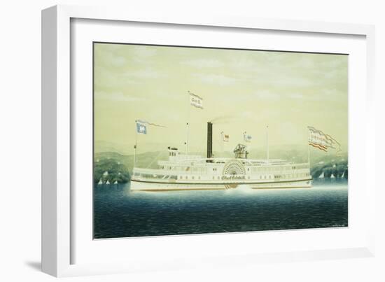 Paddle Steamboat "City of Catskill"-James Bard-Framed Giclee Print