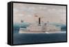 Paddle Steamboat Kaaterskill, 1882-James Bard-Framed Stretched Canvas