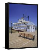 Paddle Steamer and Dock Master's Office, Alexandria, Virginia, USA-Jonathan Hodson-Framed Stretched Canvas