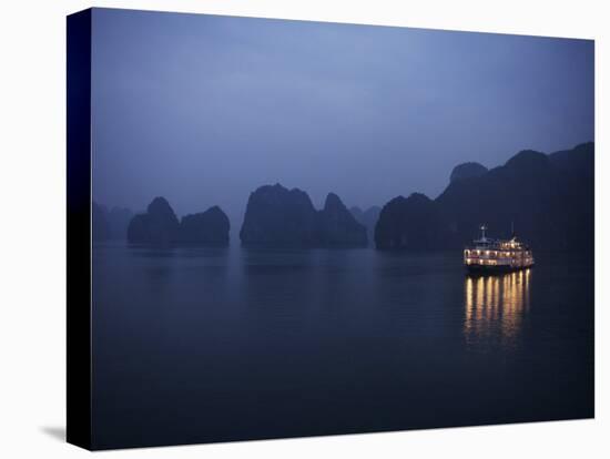 Paddle Steamer at Anchor, Dawn, Halong Bay, Vietnam, Indochina, Southeast Asia, Asia-Purcell-Holmes-Stretched Canvas