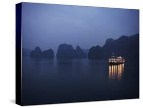 Paddle Steamer at Anchor, Dawn, Halong Bay, Vietnam, Indochina, Southeast Asia, Asia-Purcell-Holmes-Stretched Canvas