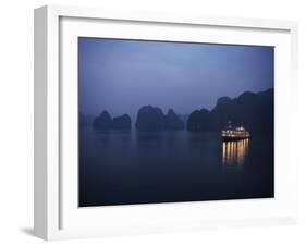 Paddle Steamer at Anchor, Dawn, Halong Bay, Vietnam, Indochina, Southeast Asia, Asia-Purcell-Holmes-Framed Photographic Print