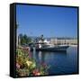 Paddle Steamer Beside the Prom Du Lac, Geneva, Lake Geneva (Lac Leman), Switzerland, Europe-Stuart Black-Framed Stretched Canvas