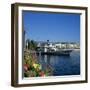 Paddle Steamer Beside the Prom Du Lac, Geneva, Lake Geneva (Lac Leman), Switzerland, Europe-Stuart Black-Framed Photographic Print