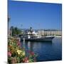 Paddle Steamer Beside the Prom Du Lac, Geneva, Lake Geneva (Lac Leman), Switzerland, Europe-Stuart Black-Mounted Photographic Print