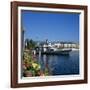 Paddle Steamer Beside the Prom Du Lac, Geneva, Lake Geneva (Lac Leman), Switzerland, Europe-Stuart Black-Framed Photographic Print