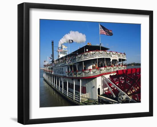 Paddle Steamer 'Natchez', on the Edge of the Mississippi River in New Orleans, Louisiana, USA-Bruno Barbier-Framed Photographic Print