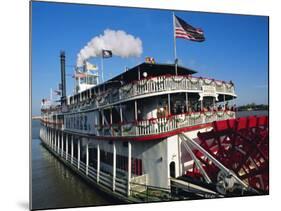Paddle Steamer 'Natchez', on the Edge of the Mississippi River in New Orleans, Louisiana, USA-Bruno Barbier-Mounted Photographic Print