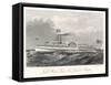 Paddle Steamer of the Fall River Line Plying Between New York and Boston-null-Framed Stretched Canvas