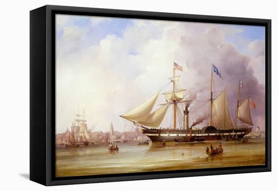 Paddle Steamer 'President' in the Mersey off Liverpool, mid 19Th Century (Oil on Canvas)-Samuel Walters-Framed Stretched Canvas