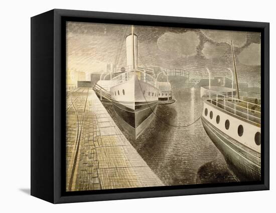 Paddle Steamers at Night-Eric Ravilious-Framed Stretched Canvas