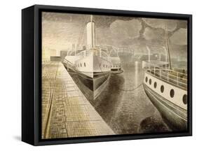 Paddle Steamers at Night-Eric Ravilious-Framed Stretched Canvas