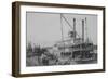 Paddle Wheeler at Levee at Vicksburg, Mississippi-null-Framed Art Print