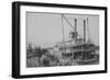 Paddle Wheeler at Levee at Vicksburg, Mississippi-null-Framed Art Print