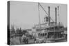 Paddle Wheeler at Levee at Vicksburg, Mississippi-null-Stretched Canvas