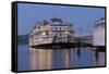 Paddle Wheeler, Bay Bridge at Pier 7 , Embarcadero, San Francisco, Usa-Christian Heeb-Framed Stretched Canvas